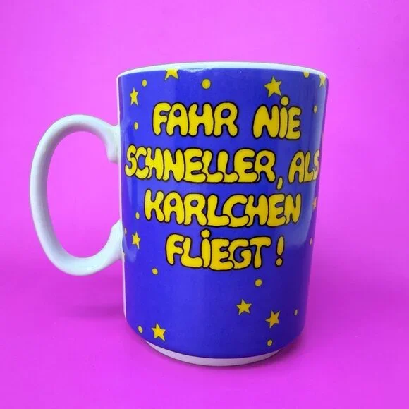 Vintage W. Steinbeck Karlchen Angel Mouse Mug German Small Coffee Cup Porcelain - Picture 2 of 6